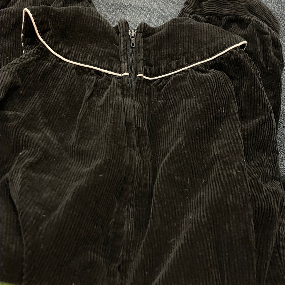 Vintage Wee Winners Black Corduroy Kids Overalls with Red Heart Accents - Picture 6 of 6